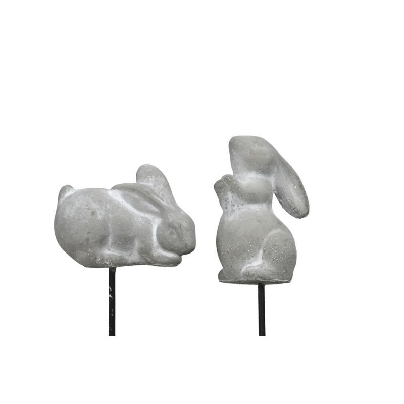 Osterhase am Stab Zement grau kaufen